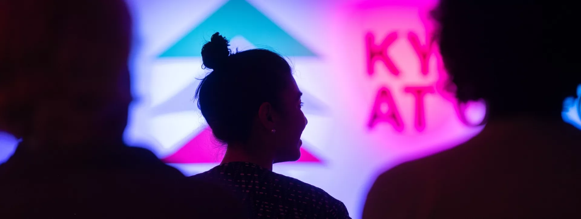 An audience member watching the Kyoto Prize