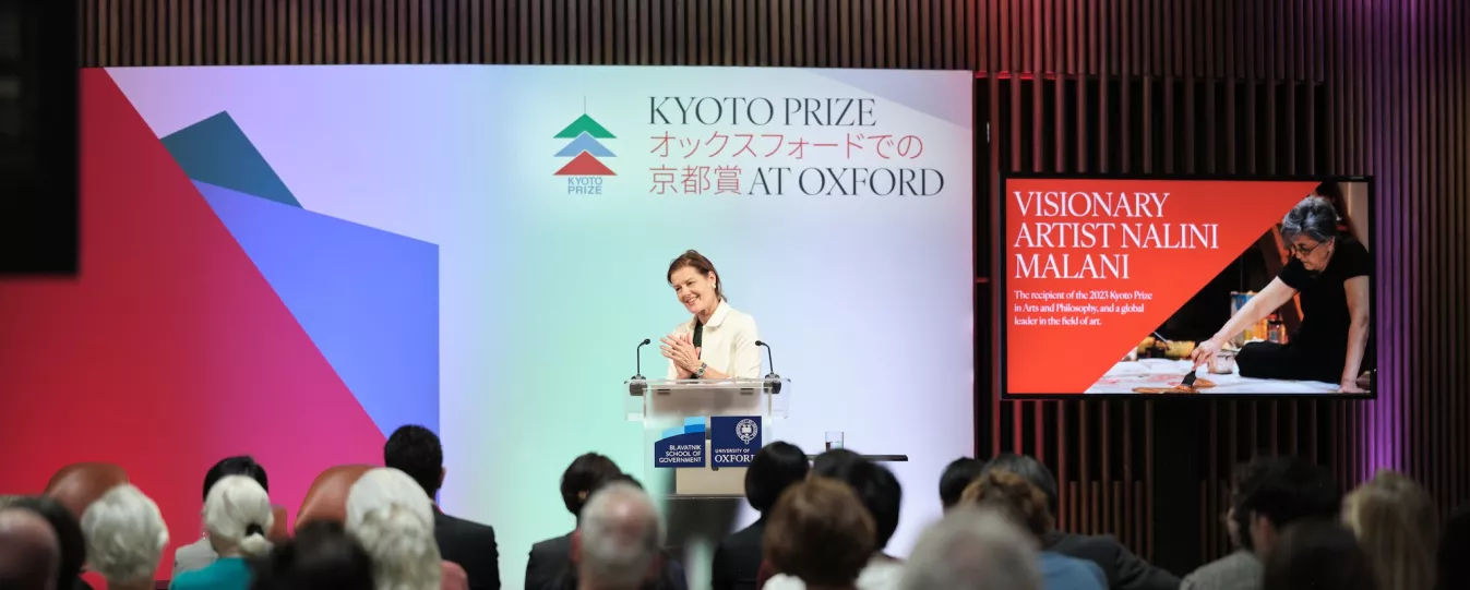 Kyoto Prize at Oxford stage with Ngaire Woods